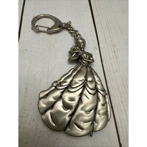 Disney Belle Beauty Stainless Steel Keychain MFG By MII 5.5” Long EUC CHARITY